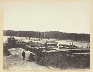 Supplies Gallery: Medical Supply Boat, Appomattox Landing, Virginia, January 1865. Creator: John Reekie
