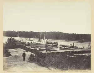 Supplies Gallery: Medical Supply Boat, Appomattox Landing, Virginia, January 1865. Creator: John Reekie