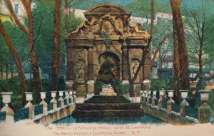 Papeghin Prints: The Medici Fountain - Jardin du (Garden of) Luxembourg, Paris, c1920