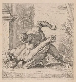 Wrestlers Prints: The Medici Wrestlers, side view