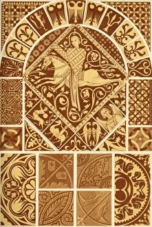 Heinrich Collection: Medieval stone mosaic, (1898). Creator: Unknown