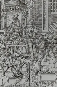 Penitentiary Prints: Medieval torture scene: The Estrapade