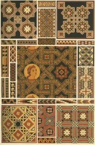 Choir Stall Gallery: Medieval wood mosaic, (1898). Creator: Unknown