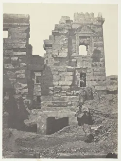 Thebes As Said Egypt Prints: Medinet-Habou, Facade Septentrionale du Gynecee de Ramses-Mé