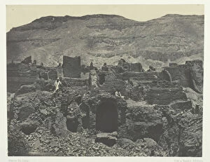 Egypte Nubie Palestine Et Syrie And Gallery: Medinet-Habou, Ruines de la Ville de Papa;Thebes, 1849 / 51, printed 1852