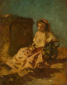 Adolphe Thomas Joseph Monticelli Gallery: Meditation (Seated Woman), c. 1878 / 79. Creator: Adolphe Monticelli