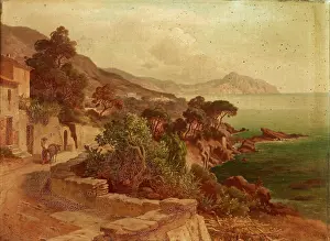 Winding Prints: Mediterranean Landscape, 1892. Creator: Heinrich Gartner