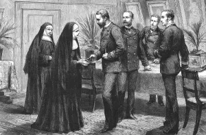 Nuns Prints: With the Mediterranean Squadron - A Visit of The Sisters of the Poor to a Man of War