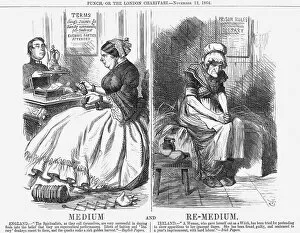 Accordion Gallery: Medium and Re-Medium, 1864. Artist: John Tenniel