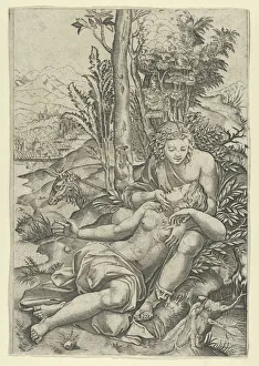 Adonis Prints: Medor and Angelica from Lodovico Ariostos Orlando Furioso or Venus and Adonis