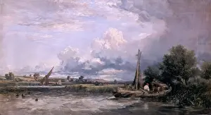 Storm Cloud Prints: Medway River, 1842. Creator: William James Muller