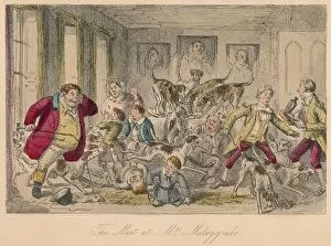 Foxhound Collection: The Meet at Mr. Muleygrubs, 1854. Artist: John Leech