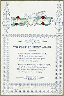 Valentines Card Prints: We Part to Meet Again (valentine), c.1830. Creator: Unknown