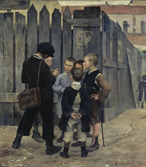 Russian Painting Of 19th Cen Collection: A meeting, 1884. Artist: Bashkirtseva, Maria Konstantinovna (1860-1884)