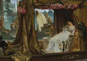 Ptolemy Xiii Prints: The Meeting of Antony and Cleopatra, 1885. Artist: Alma-Tadema, Sir Lawrence (1836-1912)