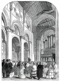 Meeting of the Archaeological Institute...Christchurch Cathedral, Oxford, 1850. Creator: Unknown