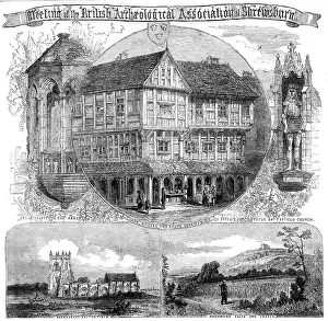 Half Timbered Prints: Meeting of the British Archaeological Association at Shrewsbury, 1860. Creator: Unknown