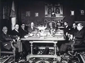 Ministers Gallery: Meeting of the Council of Ministers, 1931, chaired by Niceto Alcala Zamora (1877-1949)