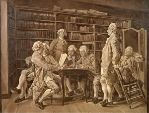 Diderot Gallery: The Meeting of Encyclopedistes at Diderots Home, 1859