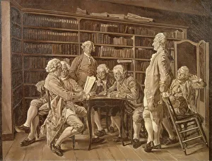 Diderot Gallery: The Meeting of Encyclopedistes at Diderots Home, 1859
