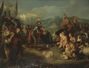 Book Of Genesis Prints: Meeting of Esau and Jacob, 1641. Creator: Simon de Vos