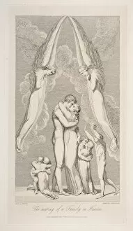 Blair Gallery: The Meeting of a Family in Heaven, from The Grave, a Poem by Robert Blair, March 1, 1813