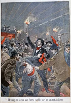 Baton Gallery: Meeting in favour of Boers disturbed by the anti-nationalists, 1900. Artist: Oswaldo Tofani