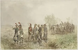 Meeting French officers in Holland, 1793, 1867. Creator: Charles Rochussen
