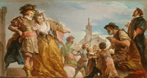 Giuseppe Calves Prints: The Meeting of Gautier, Count of Antwerp, and his Daughter, Violante, c. 1787