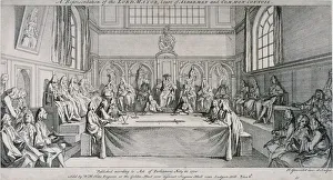 Council Chamber Prints: Meeting in the Guildhall Council Chamber, City of London, 1750