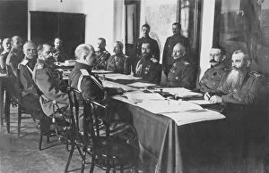 Military Service Gallery: Meeting at the Headquarters (Stavka) of the Commander-in-chief of the Russian Imperial Army in Mogil