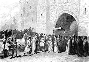 Anne Bullen Prints: The meeting of Henry VIII and Anne Boleyn, 1520s, (1842). Artist: Tony Johannot