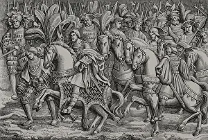 Meeting between Henry VIII and Francis I of France, on the Field of the Cloth of Gold, 1520 (1877). Creator: Unknown
