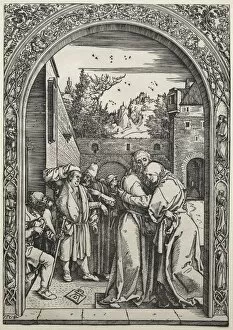 Early 16th Century Gallery: The Meeting of Joachim and Anna at the Golden Gate, 1504. Creator: Albrecht Dürer (German)