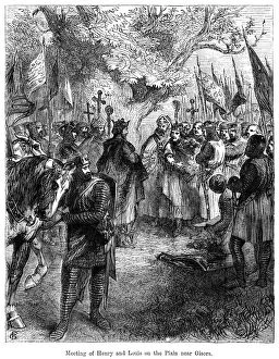 The meeting of King Henry III of England and King Louis IX of France on the plain near Gisors