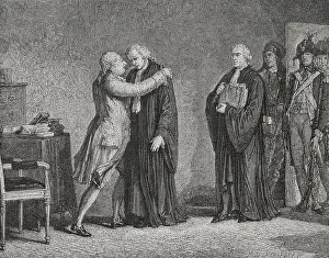 Sadness Prints: Meeting of Louis XVI with his lawyer Malesherbes