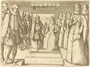 Court Of Law Gallery: Meeting of Margaret of Austria and Philip III, 1612. Creator: Jacques Callot