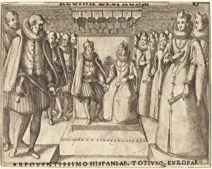 Austria Margaret Of Collection: Meeting of Margaret of Austria and Philip III [recto], 1612. Creator: Jacques Callot
