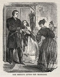 Winslow Homer American Prints: The Meeting After the Marriage, 1860. Creator: Winslow Homer (American, 1836-1910)