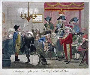 John Barlow Prints: Meeting Night of the Club of Odd Fellows, 1789. Artist: John Barlow
