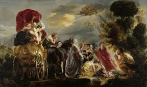 Jakob Jordaens Prints: The Meeting of Odysseus and Nausicaa, c.1630-c.1640. Creator: Jacob Jordaens