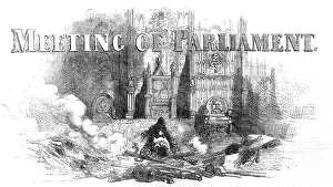 Austerity Prints: Meeting of Parliament, 1854. Creator: Unknown