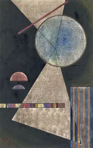 Ink And Pen On Paper Prints: Meeting Point, 1928. Artist: Kandinsky, Wassily Vasilyevich (1866-1944)