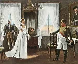 Mecklenburg Strelitz Collection: Meeting of Queen Louise and Napoleon I in Tilsit, 6 July 1807, (1936). Creator: Unknown