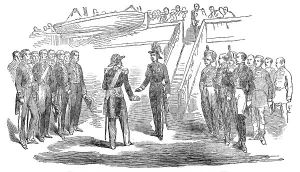 The Meeting of His Royal Highness Prince Albert and the Emperor of the French, at Boulogne, 1854. Creator: Unknown