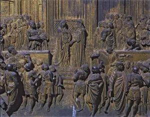 Lorenzo Prints: Meeting between Solomon and the Queen of Sheba, panel of the east door of the Baptistery