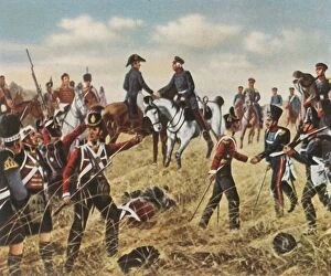 Battle Of Waterloo Gallery: Meeting of Wellington and Blücher at Waterloo, 18 June 1815, (1936). Creator: Unknown