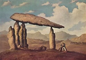 Wales Collection: Megalithic Tomb at Pentre Ifan, Pembrokeshire, 1835, (1946). Artist: Richard Tongue