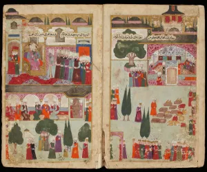Topkapi Palace Prints: Mehmed III?s Coronation in the Topkapi Palace in 1595 (From Manuscript Mehmed IIIs Campaign in Hung Artist)