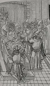 1490s Prints: Mehmed II's soul is seized by the devil and Bajazet and Cem at his deathbed